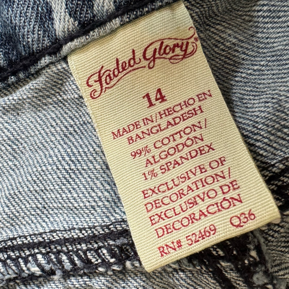 Faded Glory Size 14 Jean Shorts - Picture 3 of 11